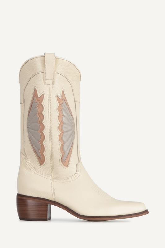 Creme cowboys boots laarzen dames - Shoecolate - 8.12.08.753.01 - latte