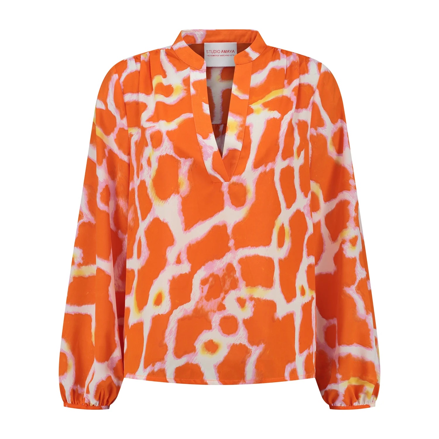 Orange dames blouse Studio Amaya - Doris blouse