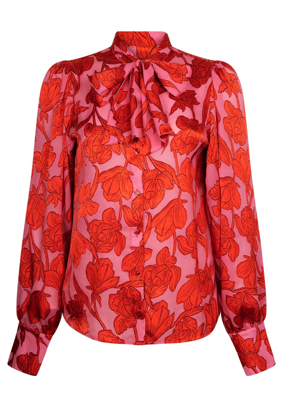 Roze dames blouse met print Aaiko - Charlotta