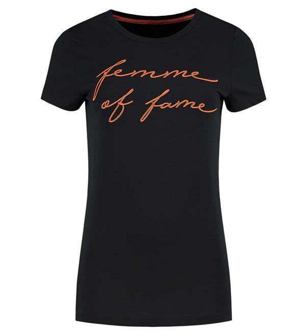 Zwart Dames T-shirt Nikkie Fame t-shirt - N6-042 1902 9000