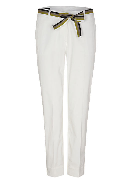 Witte dames broek met gekleurde riem S Oliver - 11.905.76.3046 0115