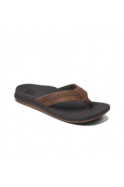 Bruine heren slippers Reef Leather Ortho-Bounce Coast - RF0A3YKRBRO 
