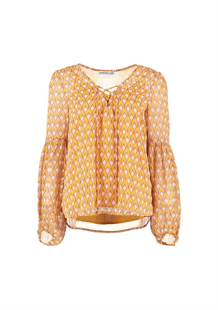 Gele dames blouse met print Harper&Eve - Roxy Blouse ss20x600