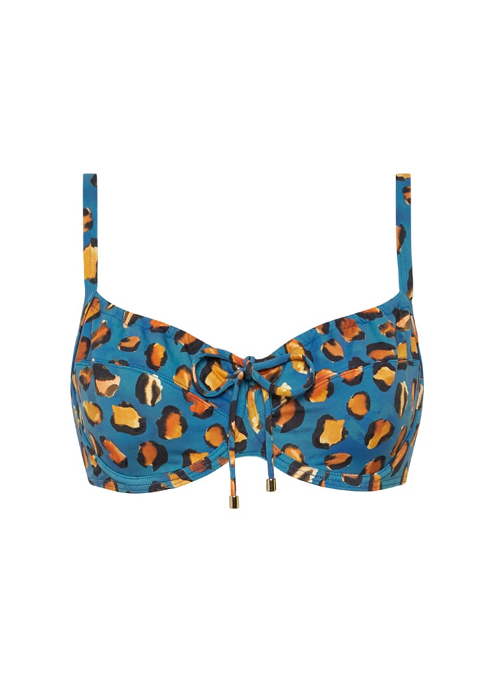 Blauwe bikini top met print Cyell - 110119-158