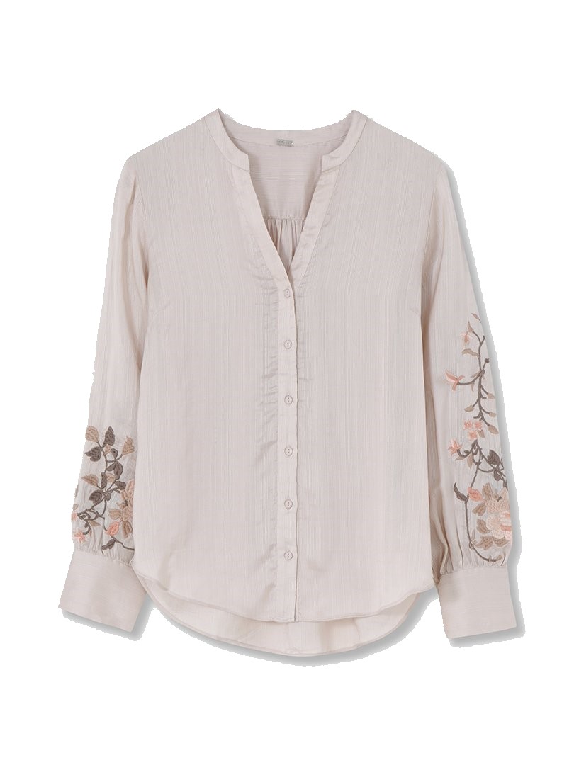 Beige dames blouse Gustav - Carmen 7366-0-2023