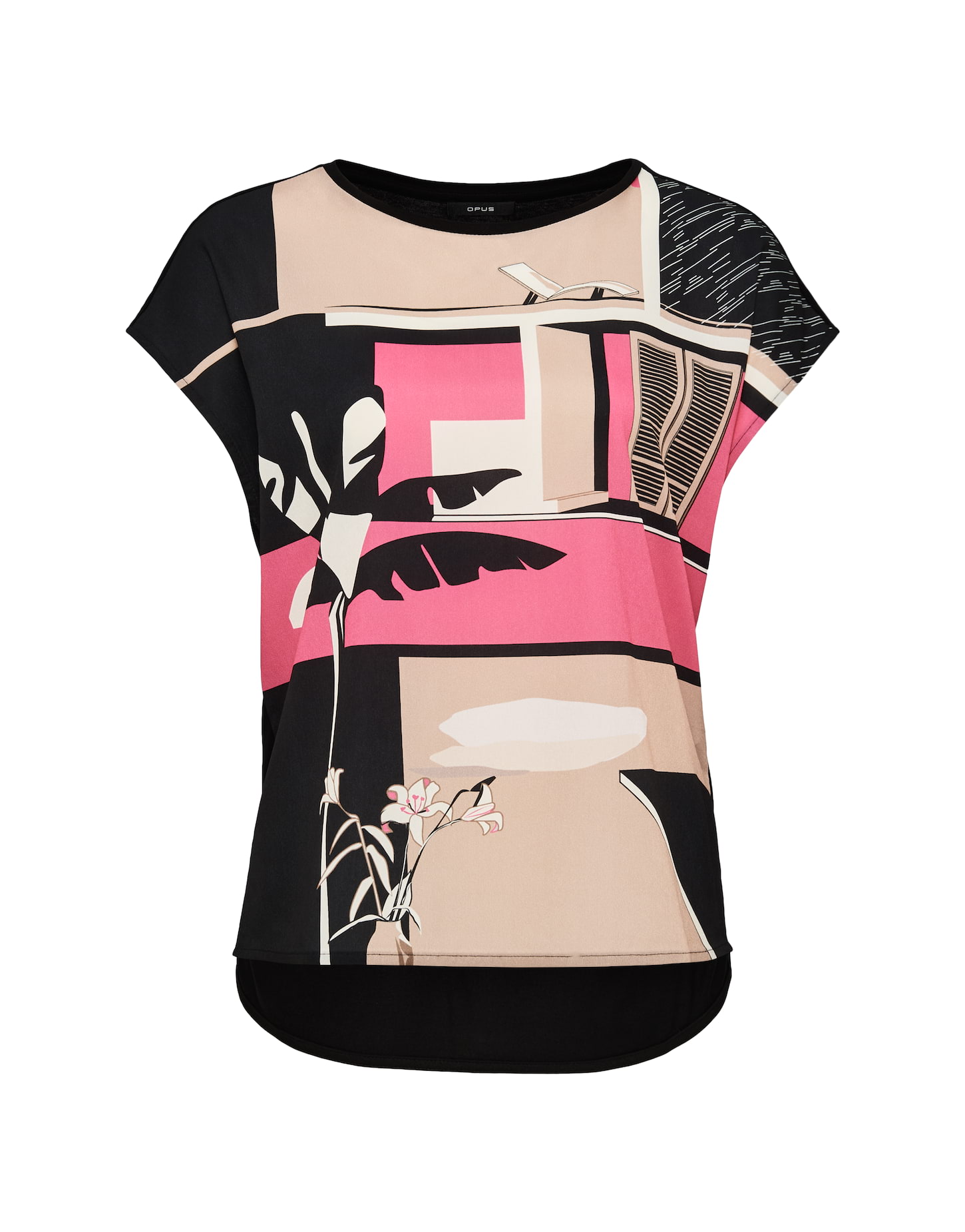 Roze dames T-shirt Opus - 10015110222114