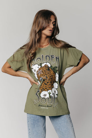 Army dames T-shirt Colourfull Rebel - Golden soul tee