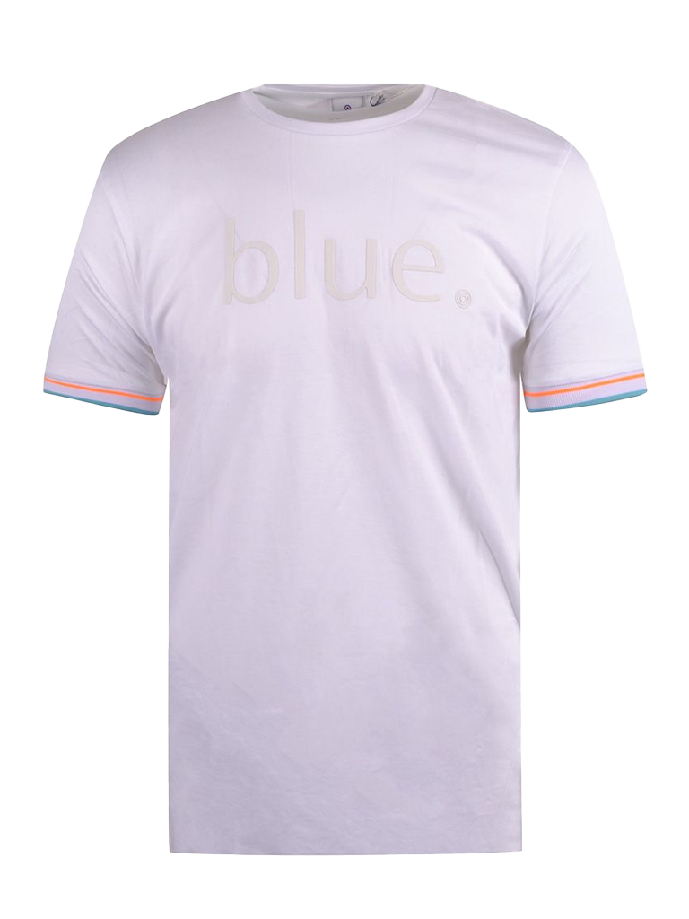 Witte heren T-shirt Blue Industry - KNI S22-M87