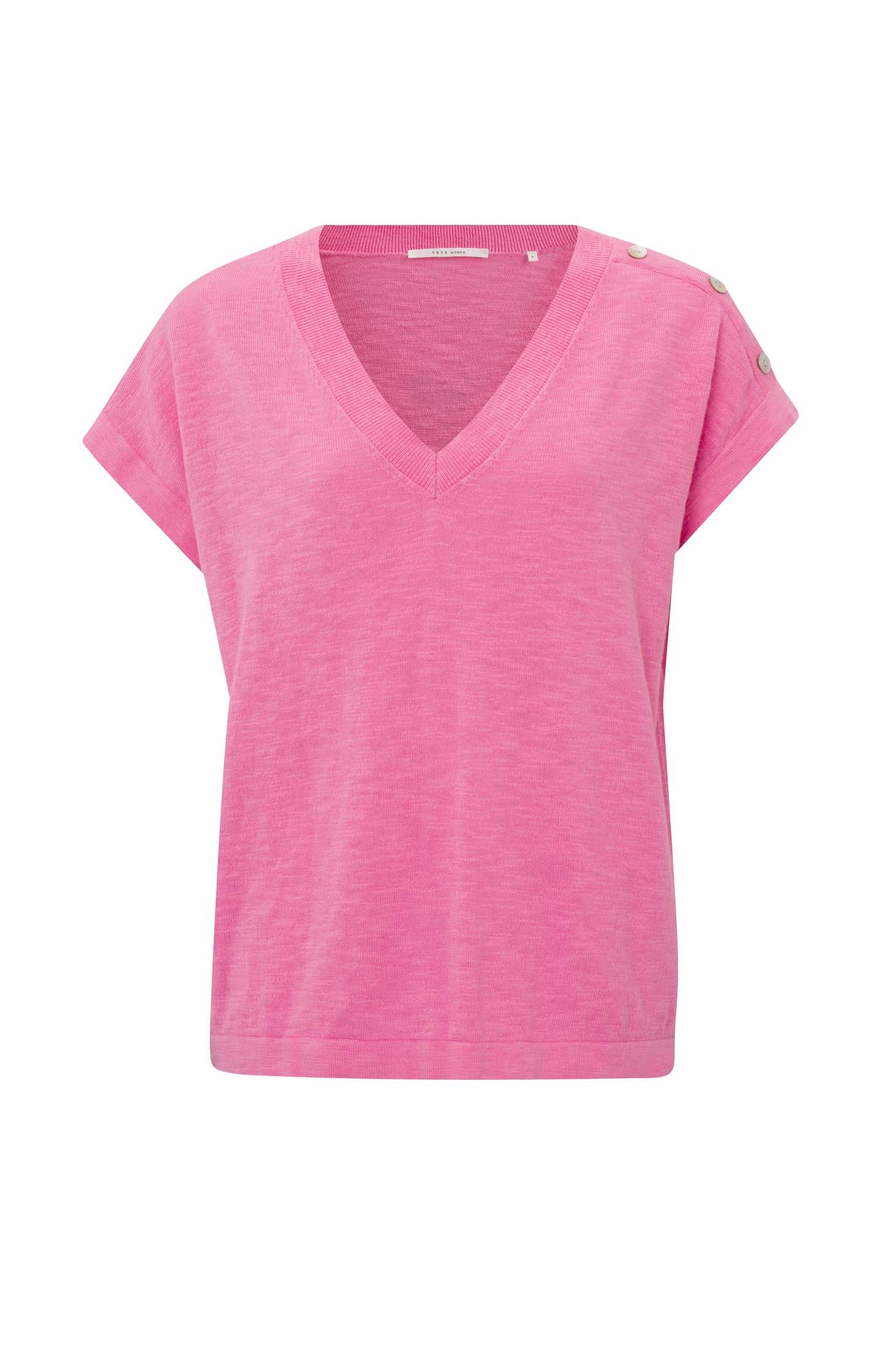 Roze dames T-shirt YAYA - 01-000188-303