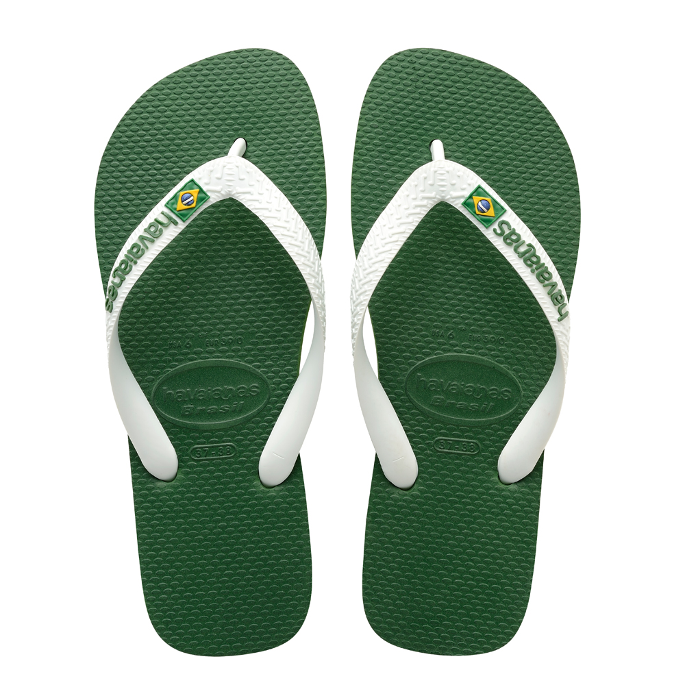 Groene heren slippers Havaianas - Brasil Logo Amazonia
