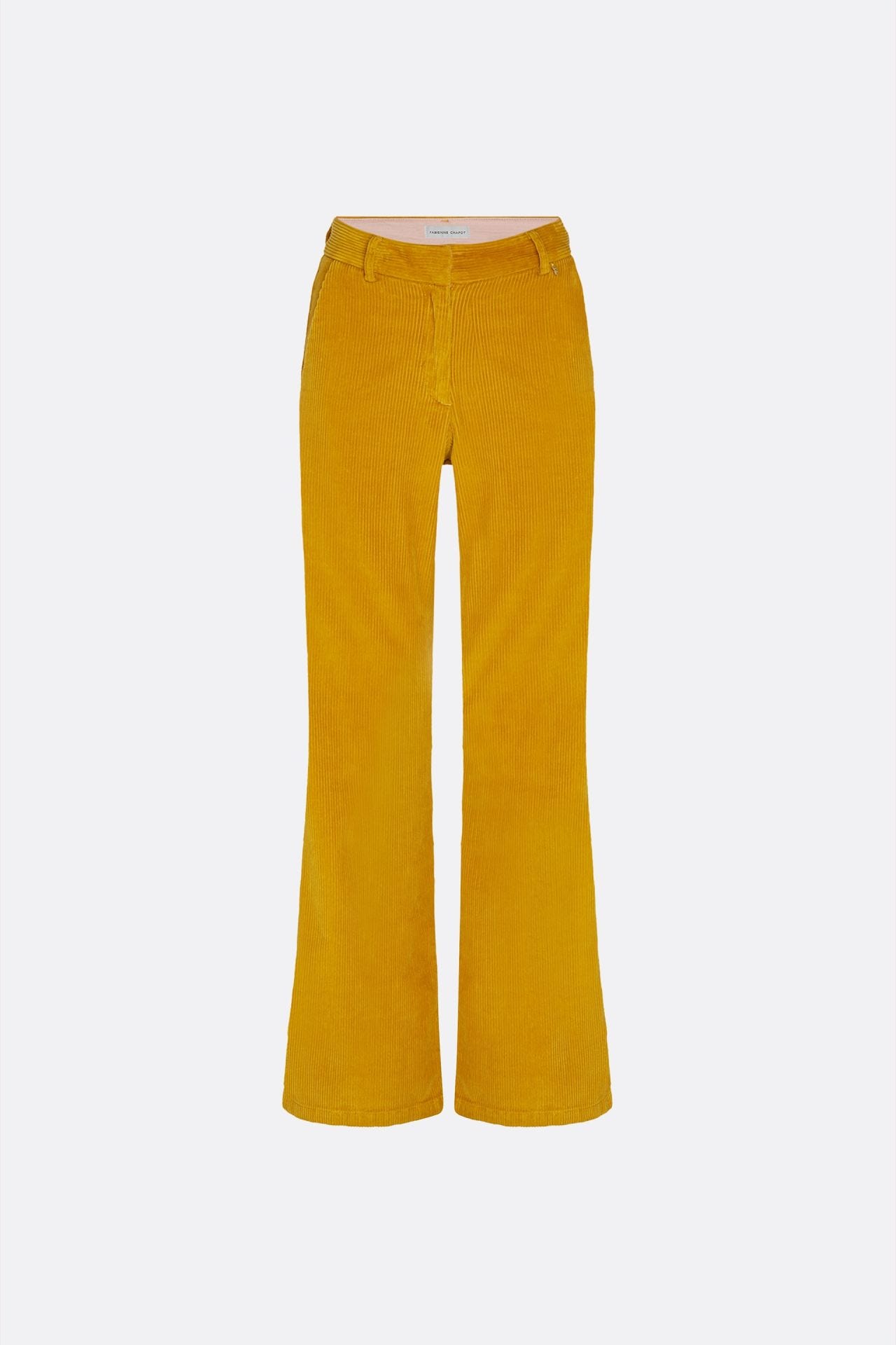 Gele dames broek pantalon - Fabienne Chapot - Elodie trousers - saffron