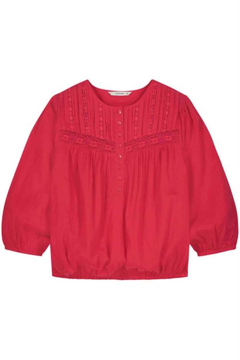 Raspberry dames blouse - Summum Woman - 540 raspberry pk