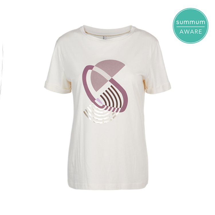 Ivoor wit shirt met print - Summum Woman - 3s4577-30285 - 122 ivory