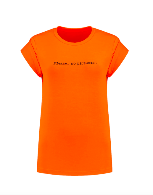 Oranje dames T-shirt met tekst - N6-843 2001 3513