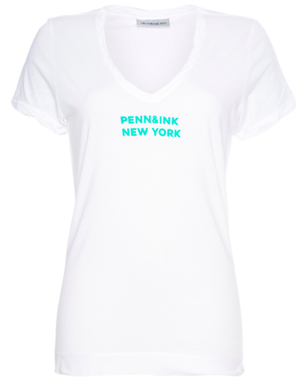 Wit dames t-shirt met tekst - Penn & Ink - S20F709 