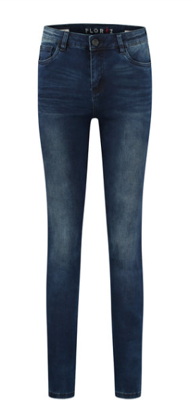 Blauwe jeans dames broek - Florez - dark blue