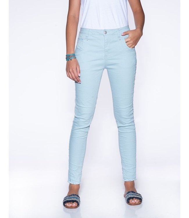 Blauwe dames jeans broek - Bianco - Merlot Boyfriend - light blue
