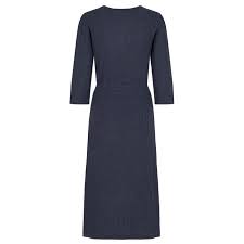 Donkerblauwe dames jurk - Mos Mosh - Lanja 3/4 knit dress - 139740-494