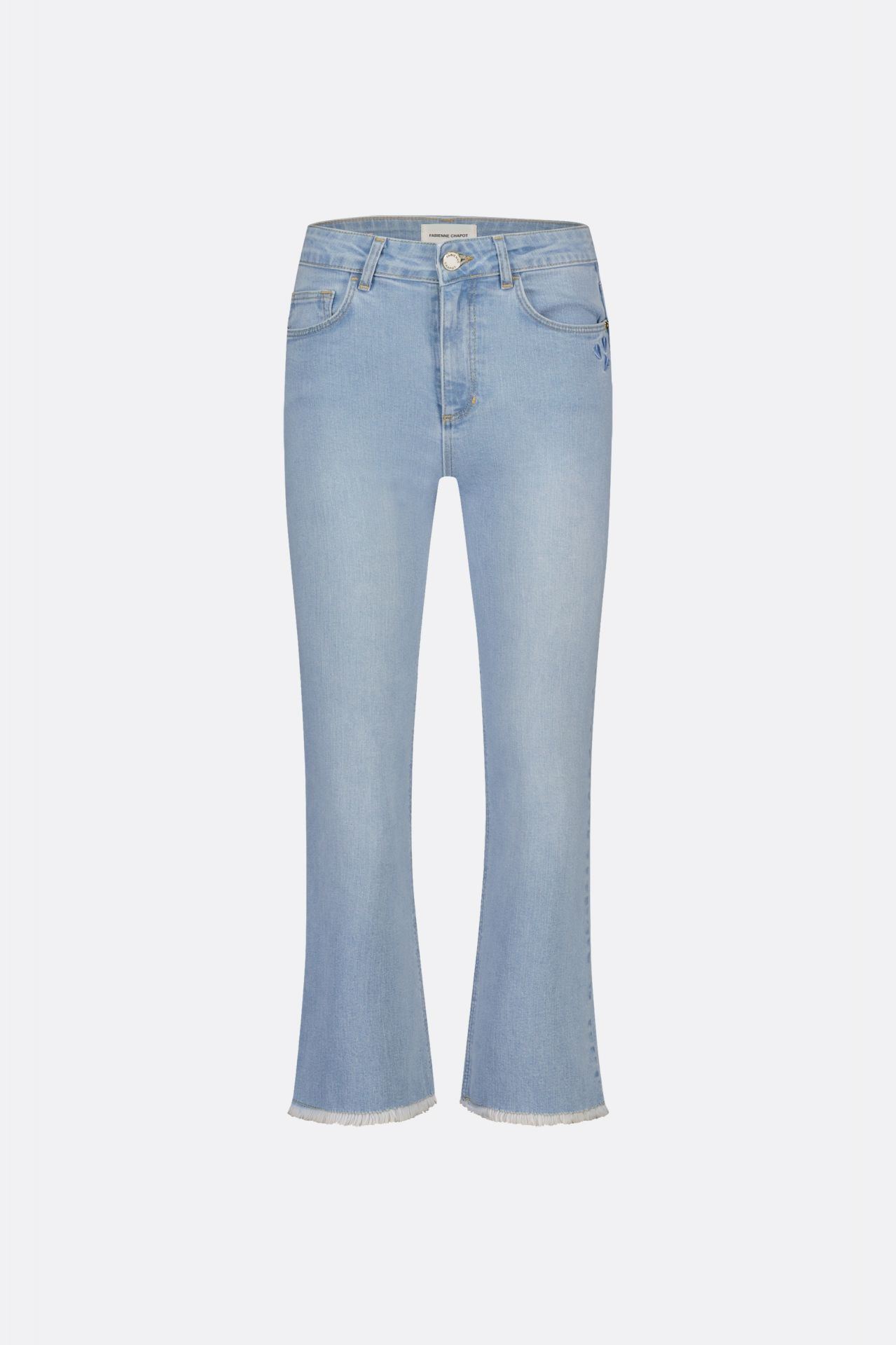 Lciht blauwe jeans - Fabienne Chapot - Lizzy cropped flare - light wash