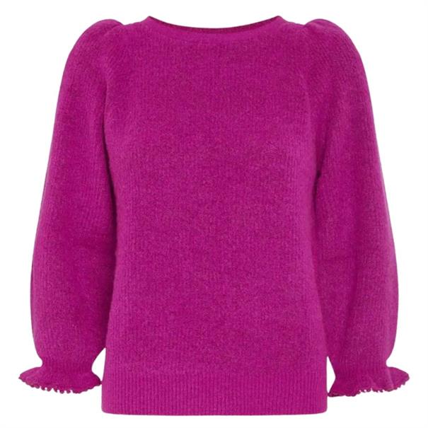 Paarse dames trui - Fabienne Chapot - Sally Frill pullover - bright purple