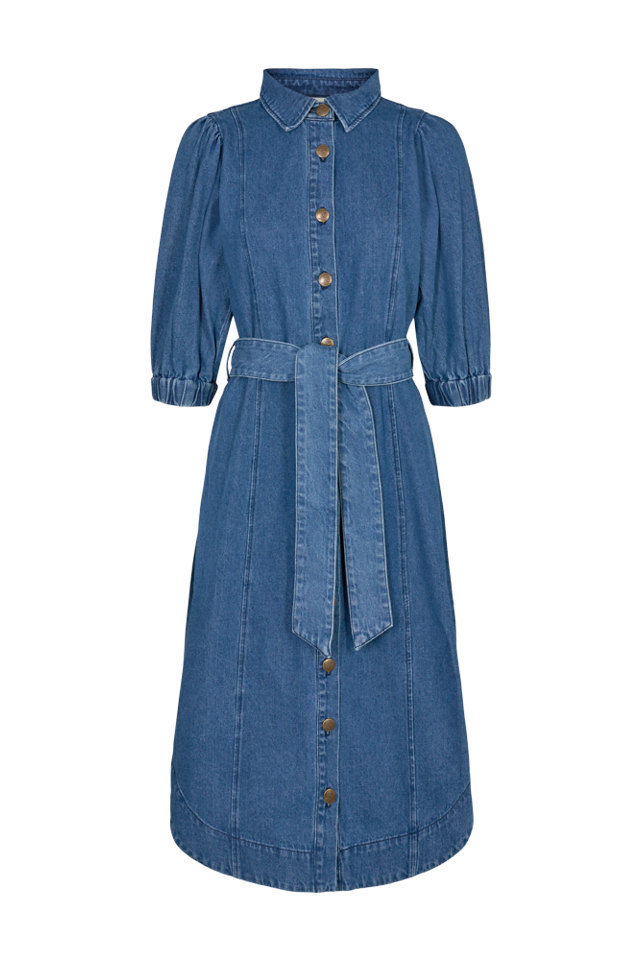 Blauwe dames jeans jurk - Copenhagen Muse - medium blue