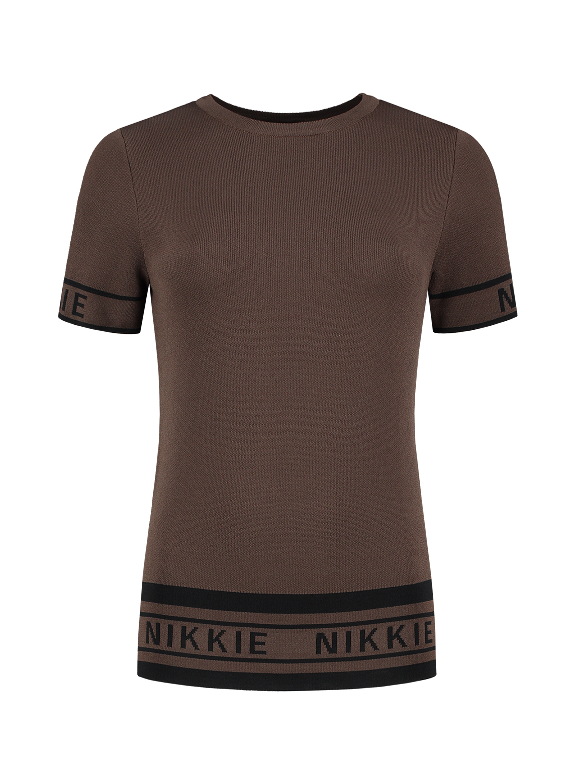 Donker bruin dames shirt Nikkie - Jolien Top - N7-568 1905 5506