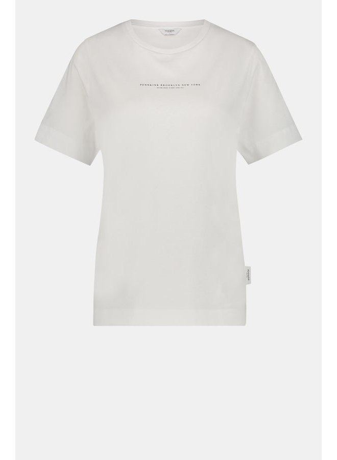 Wit dames shirt - Penn & Ink - S22F1068 - white/black