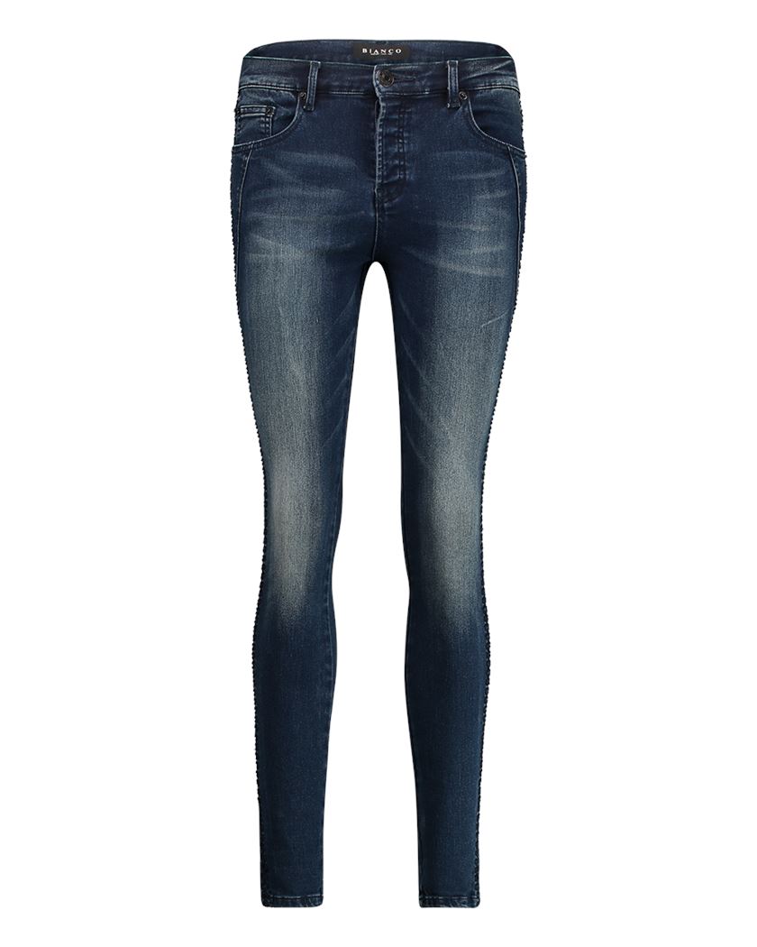 Donkerblauwe dames jeans Bianco - Oriana