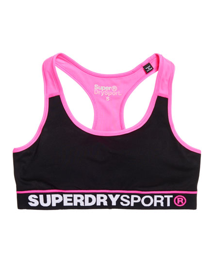 Zwart roze dames sport bh Superdry - G60026XOF1