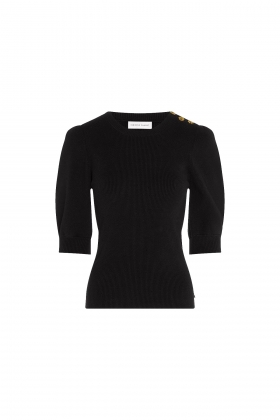 Zwarte dames trui Fabienne Chapot - Lillian Short Sleeve Pullover 