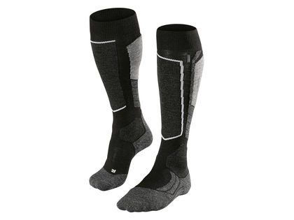 Zwart/Grijze dames ski sokken - Falke - 3010