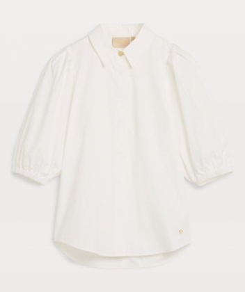 Witte dames pof blouse - Josh V - Manon - JV2207-0101 whie